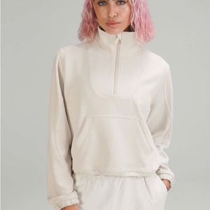 LULULEMON BRUSHED SOFTSTREME RIBBED HALF ZIP